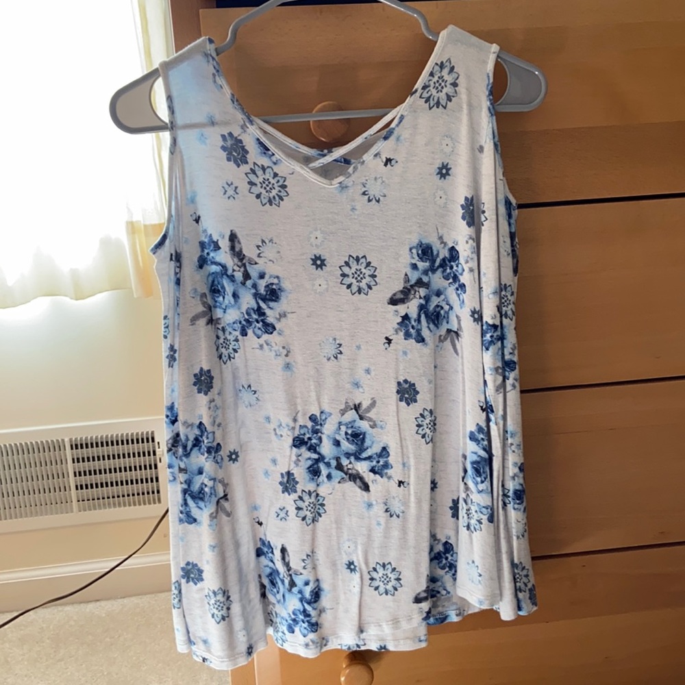 Justice cut out shoulder shirt